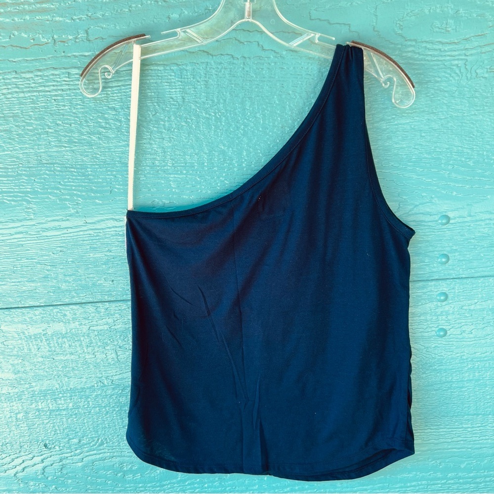 FREE PEOPLE X CAMP COLLECTION ONE SHOULDER RETRO TANK TOP SIZE MEDIUM - Picture 5 of 8
